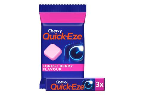 Product image showing what's included in a of pack of QUICK_EZE Forest Berry Multi pack