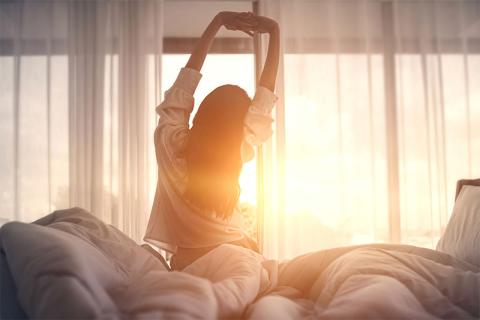 Image of person getting ready for the day
